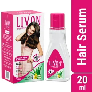 Livon Hair Serum with Argan Oil & Vitamin E for Women & Men| For Frizz Free, Smooth & Glossy Hair| Moisturizes & Detangles Hair| All Hair Types| 18 ml